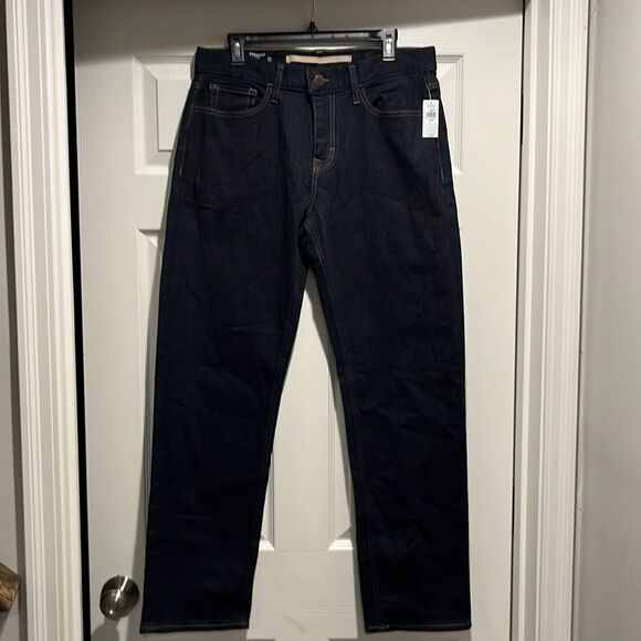 NWT Banana Republic Men’s Dark Wash Straight Jeans size 32 x 32. - Picture 5 of 11